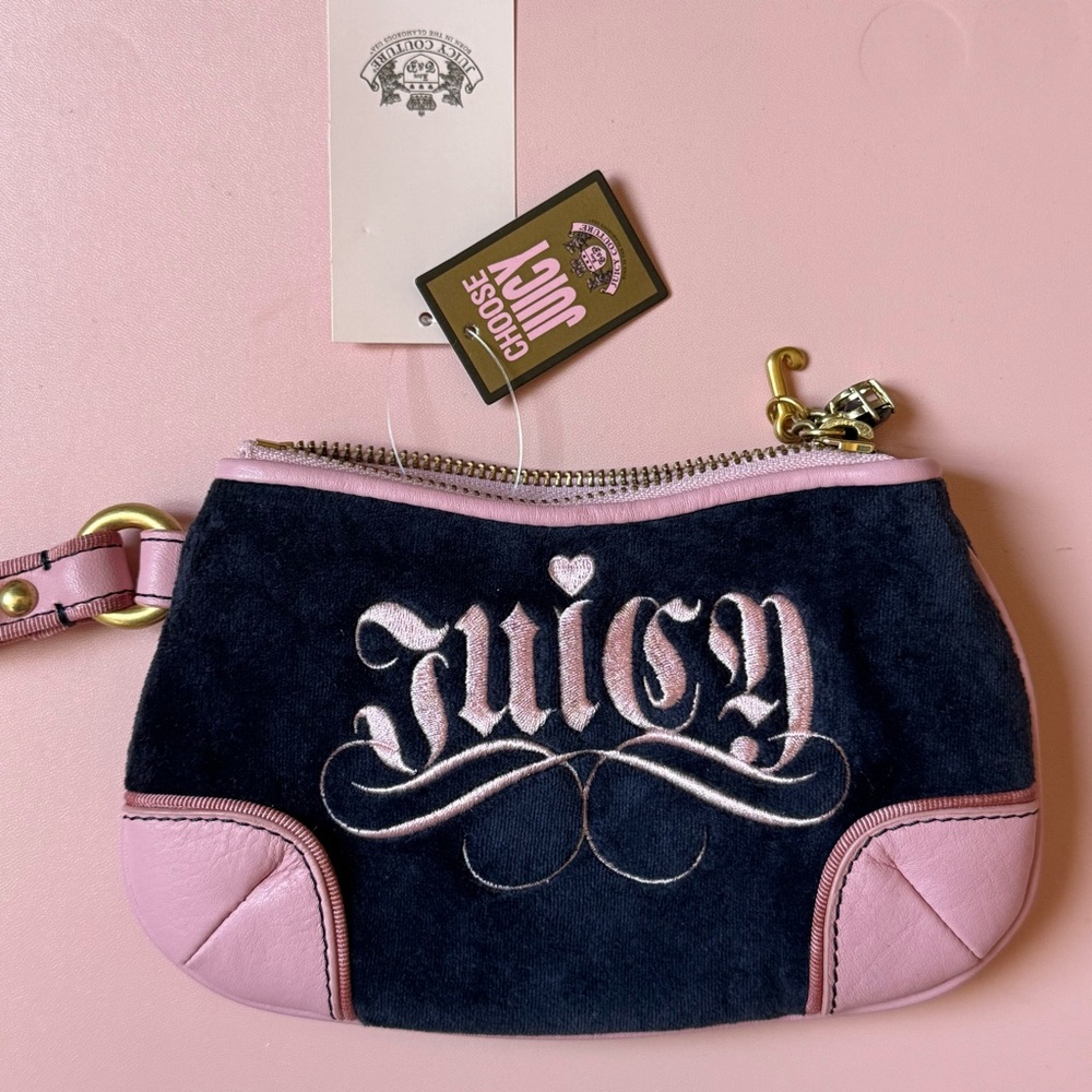 Juicy Couture Pink and Navy Clutch
